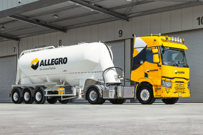 Allegro Transport Fahrzeugpark Renault 5 Achs Sattelzug Siloauflieger