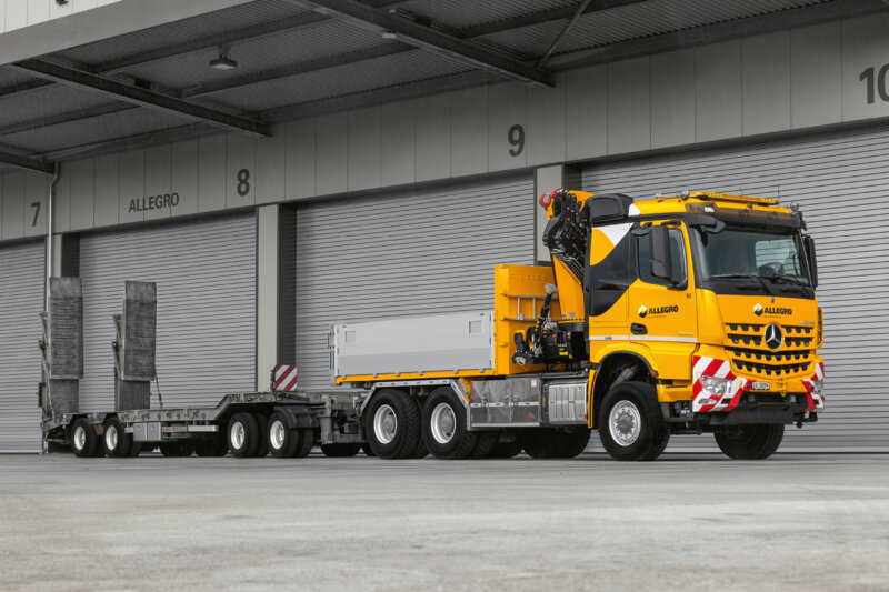 Allegro Transport Fahrzeugpark Mercedes 7 Achs Spezial Schwertransport bis 35to Nutzlast